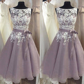 Tea Length Vintage Bridesmaid Dresses 1950's Bridesmaid Dresses Short Lace Top Bridesmaid Dresses,FS048